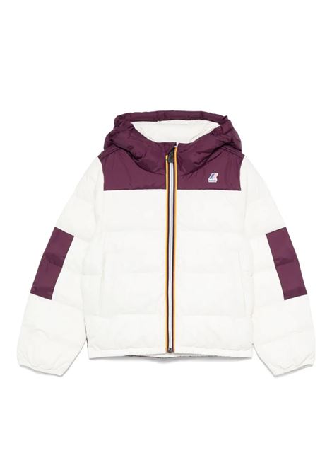 Giubbino imbottito K-WAY KIDS | K6117YWA04WHITEGARDENIA/VIOLETDKPURPL